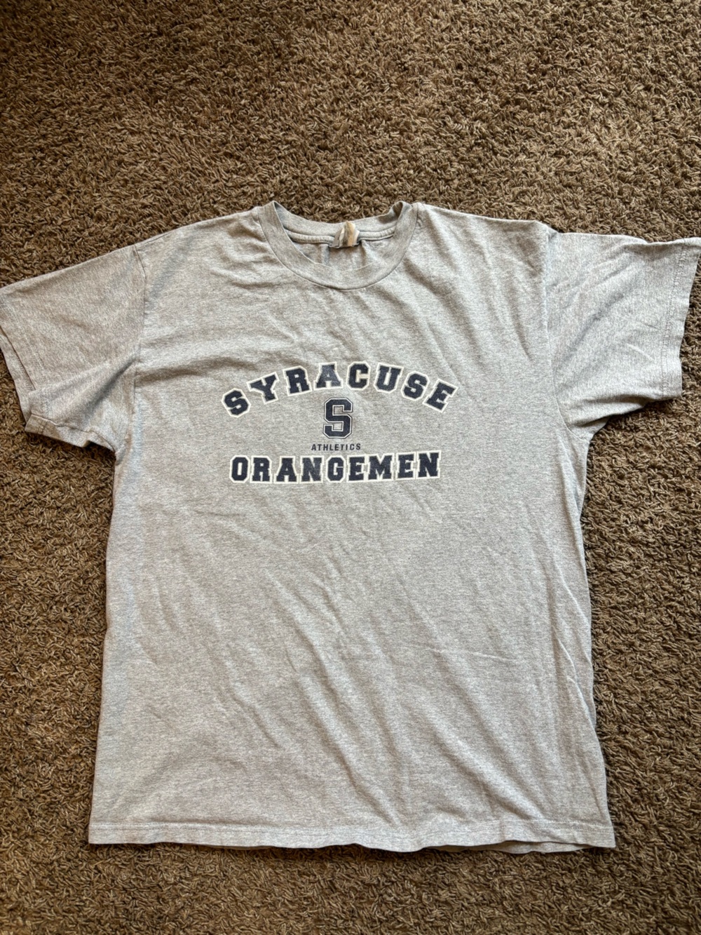 Vintage Champion Gray Syracuse Orangemen Logo Short Sleeve Tee